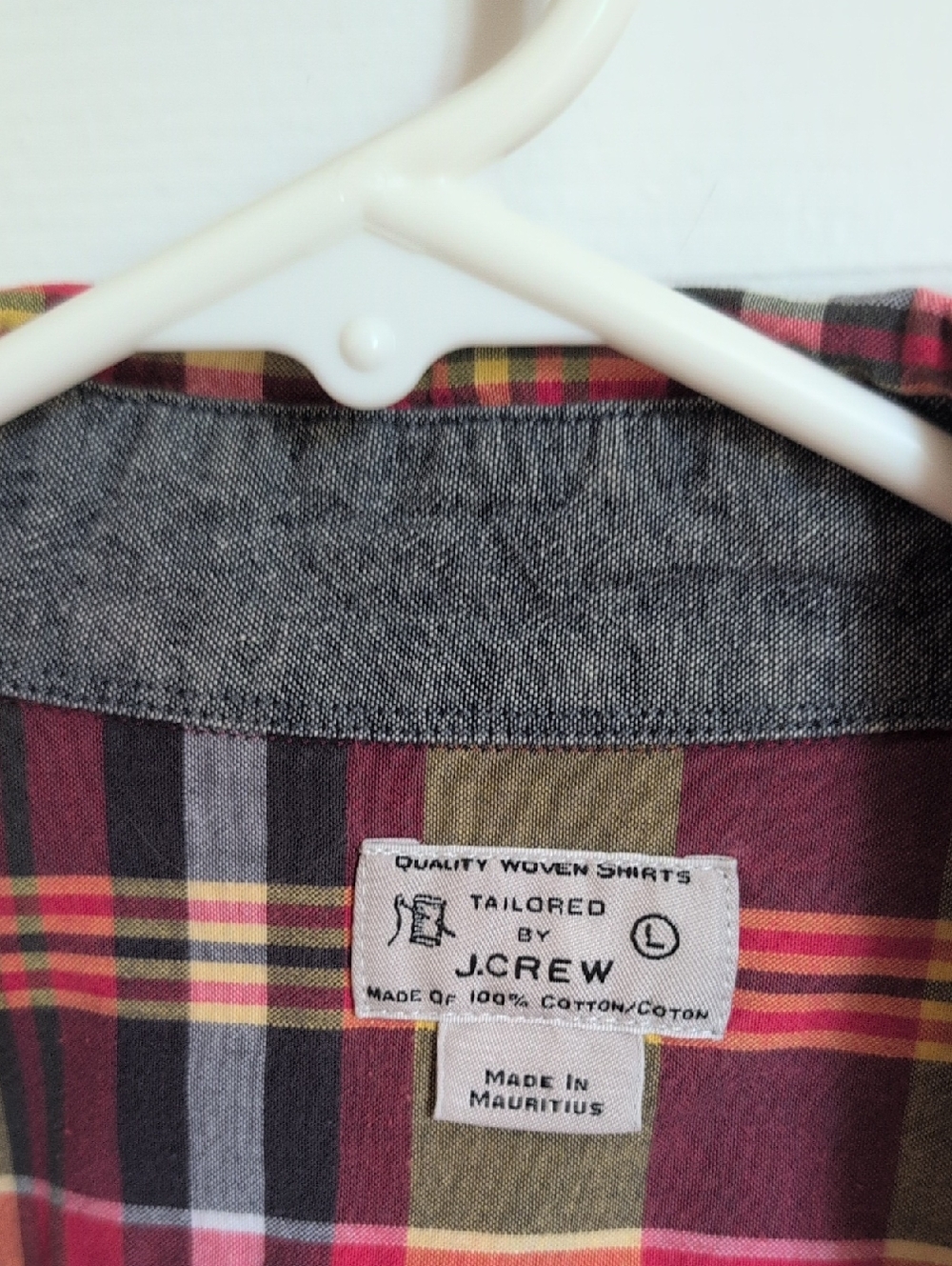J. Crew Men's Multicolor Plaid Button-Down Shirt - Burgundy, Olive, Black